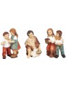 Set di 3 copie bambini in resina della serie 11 cm