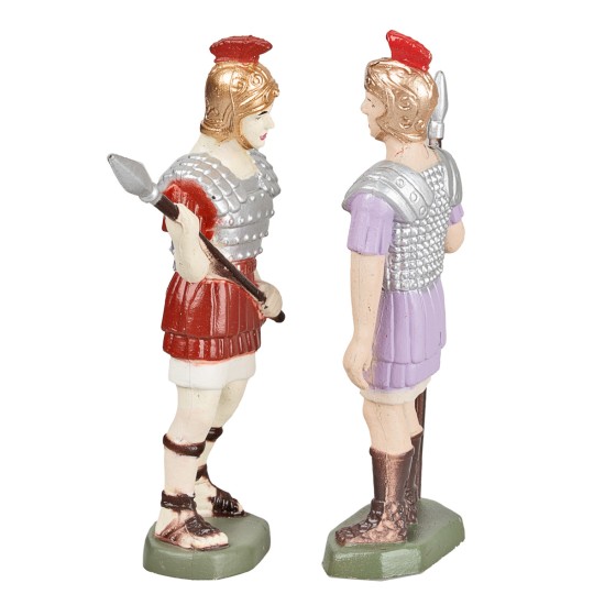 Conjunto soldado romano y comandante 8 cm en PVC para belén Mondo