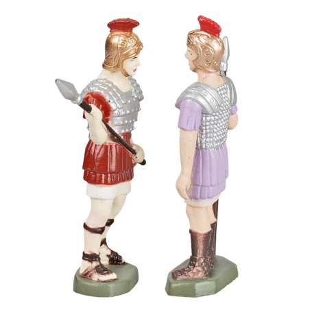 Set soldato romano e comandante 8 cm in pvc per presepe Mondo
