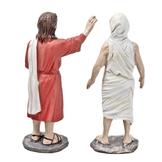 Resurrección de Lázaro 10 cm en resina estatuas pascuales para