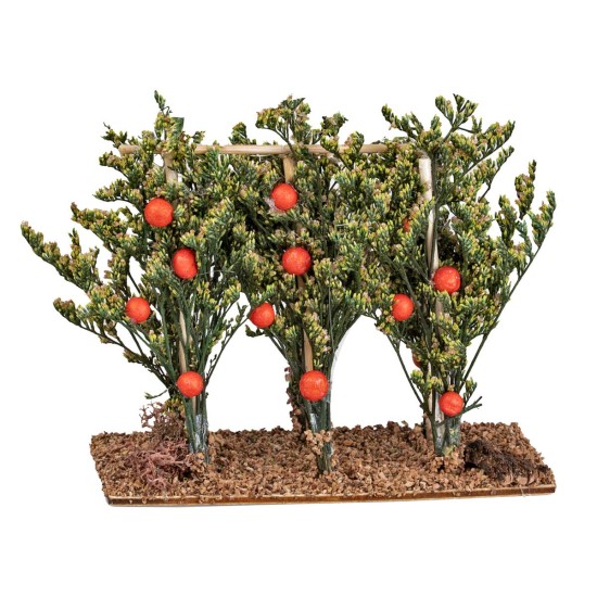 Árboles de tomate con soporte de madera cm 12x5x11 h