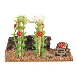 Plantas de tomate sostenidas por enrejado cm 12x5x8,5 h