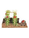 Piante di pomodoro sorrette da traliccio cm 12x5x8,5 h