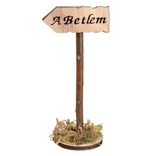 Wooden sign with the inscription "A Betlem" – Height 11 cm