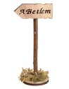 Cartel de madera con inscripción "A Belén" – Altura 11 cm