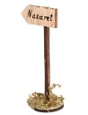 Cartello in legno con scritta “Nazaret” – Altezza 11 cm