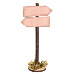 Double wooden sign without writing – Height 13 cm per