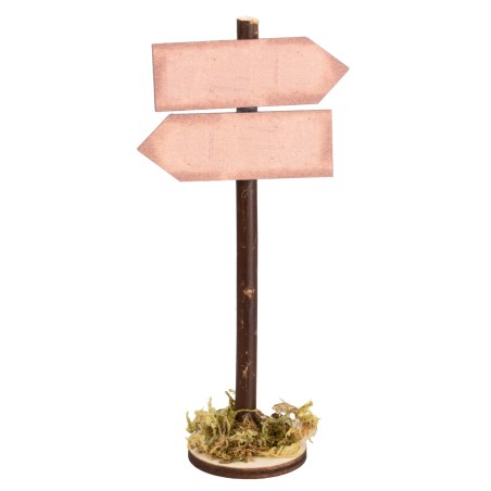 Double wooden sign without writing – Height 13 cm per