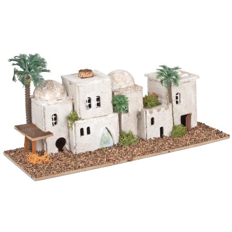 Grupo de casas árabes para paisajes en la distancia cm 25x9,5x12 h