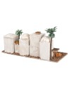 Gruppo di case arabe per paesaggi in lontananza cm 25x9,5x12 h