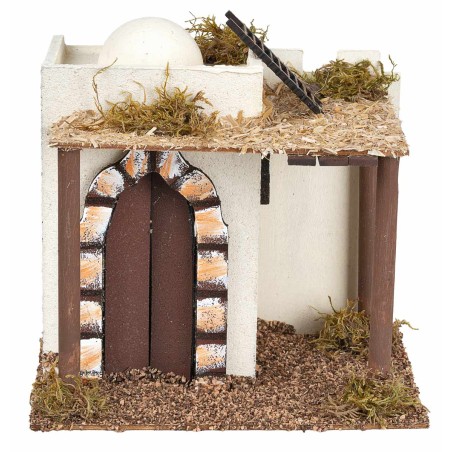 Casa araba con ripostiglio, tetto a cupola e scala cm
