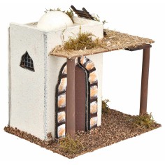 Casa araba con ripostiglio, tetto a cupola e scala cm 2