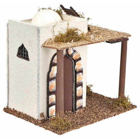Casa araba con ripostiglio, tetto a cupola e scala cm