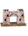Castle composed of two towers connected by an arch cm 19.5x9x12