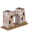 Castle composed of two towers connected by an arch cm 19.5x9x12
