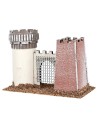 Castello con due torri unite da arco con cancello cm 19x9x13 h