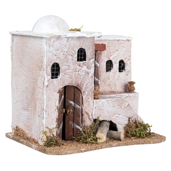 Arab house 2 floors with domed roof and stairs cm 19x13.5x17 h