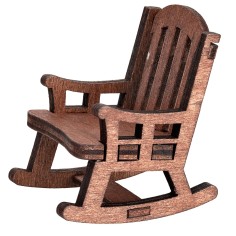 Wooden rocking chair for nativity scene, dimensions 4x5x5 h. 2