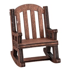 Sedia a dondolo in legno per presepe, dimensioni 4x5x5 h.