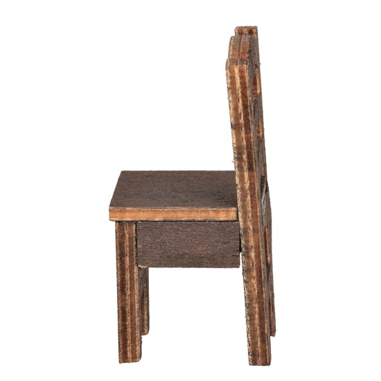 Sedia in legno cm 2x2,5x5 h per statuine da 10 cm
