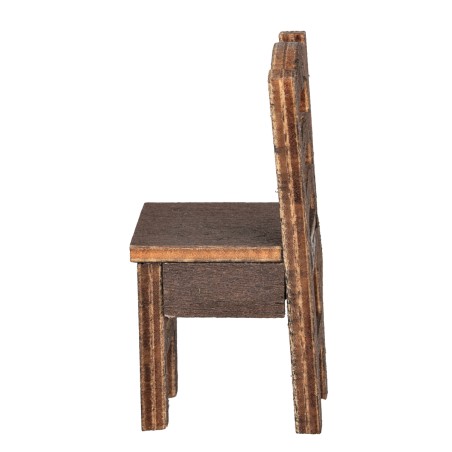 Sedia in legno cm 2x2,5x5 h per statuine da 10 cm