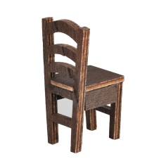Silla de madera cm 2x2,5x5 h para figuritas de 9/10 cm