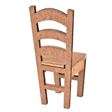 Silla de madera alta cm 3x3x7,5 h para belén Mondo Presepi
