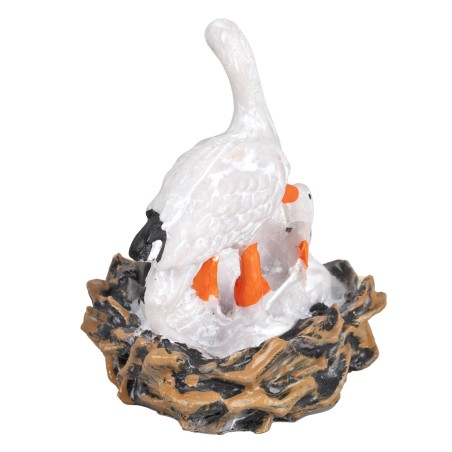 Swan with chicks in the nest in resin for Nativity scene Mondo Presepi