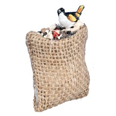 Little bird on jute sack – cm 4.5x5 h for Mondo nativity scene