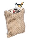 Little bird on jute sack – cm 4.5x5 h for Mondo nativity scene