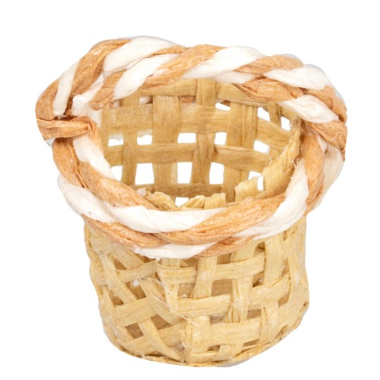 Cesta vacía tejida en mimbre Ø 2 cm para pesebre Mundo