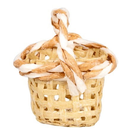 Empty wicker woven basket Ø 2 cm for Mondo nativity scene