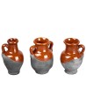 Set de 3 ánforas de terracota altura cm 3 h