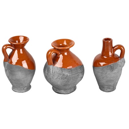 Set 3 anfore in terracotta altezza cm 4 h