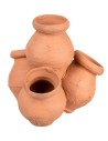 Bloque de 4 ánforas de terracota altura máxima 6 cm