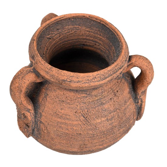 Anfora in terracotta con tre manici Ø2,5x2,3 cm per presepe