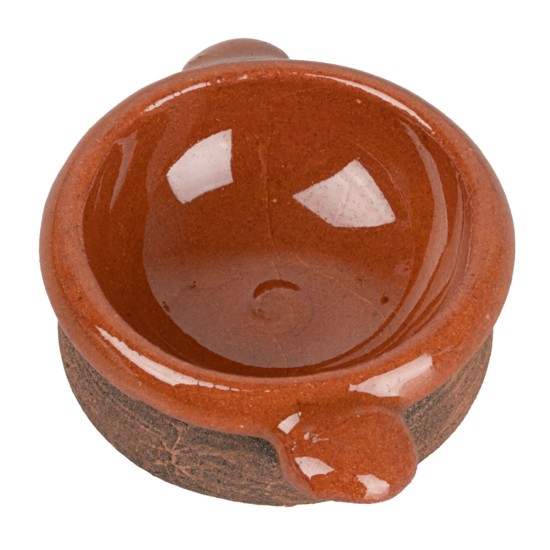 Pentola in terracotta smaltata Ø 2x1 h per presepe Mondo Presepi