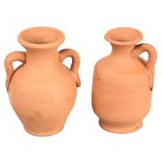 Set of 2 terracotta amphorae Ø3.6-4 cm – H6 cm for Mondo nativity scene
