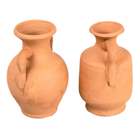Set of 2 terracotta amphorae Ø3.6-4 cm – H6 cm for Mondo nativity scene