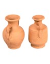 Conjunto de 2 ánforas de terracota Ø3,6-4 cm – H6 cm para belén Mundo