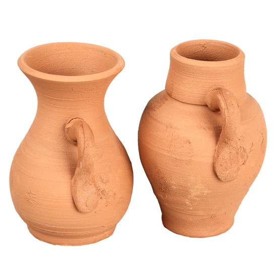 Conjunto de 2 ánforas de terracota Ø 4 cm – H6 cm para pesebre Mundo