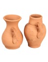 Set de 2 ánforas de terracota 6 cm con asa
