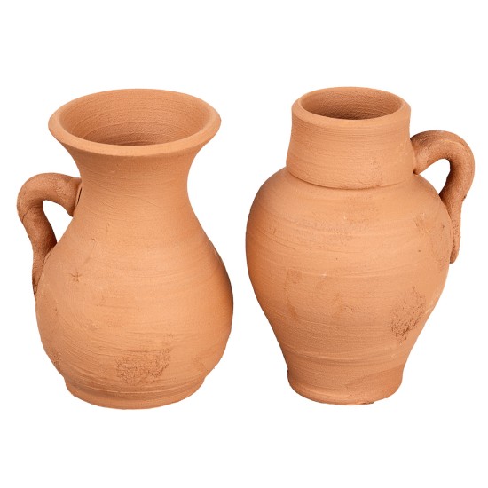 Conjunto de 2 ánforas de terracota Ø 4 cm - H6 cm para belén Mondo