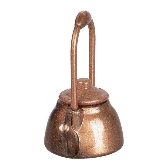 Tetera de pvc color cobre cm 3,5 h para belén Mondo Presepi