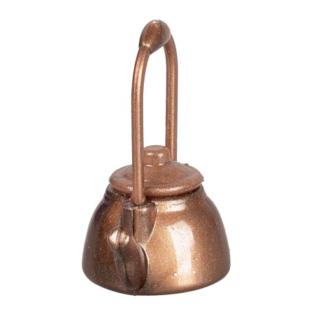 Tetera de pvc color cobre cm 3,5 h para belén Mondo Presepi