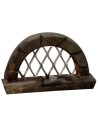 Finestra in legno con griglia in metallo cm 6,8x1,6x7 h