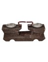 Balanza de madera con platillos de metal cm 5x1,5x2,4 h