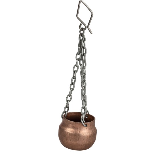 Pentola in rame con catena 10 cm Ø2,7x2,2 h