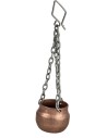 Copper-colored metal chain pot Ø 2.7x2.2 h for