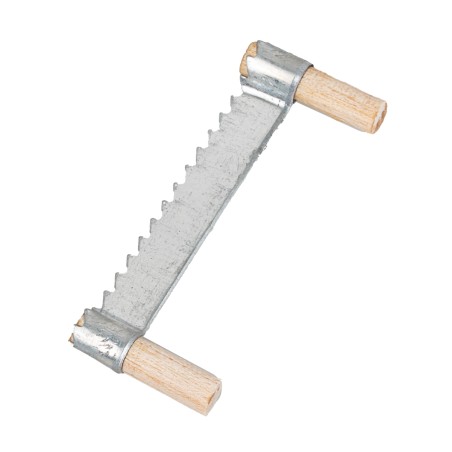 Sierra de doble mango de madera y hoja dentada de metal cm